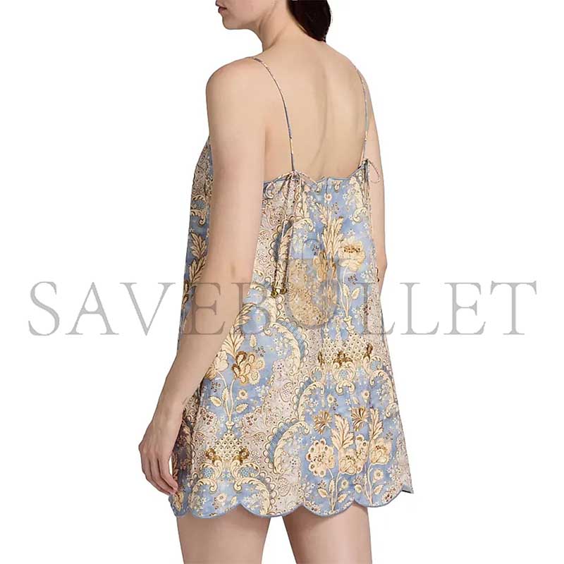 ZIMMERMANN DAYLIGHT SCALLOP MINI DRESS 